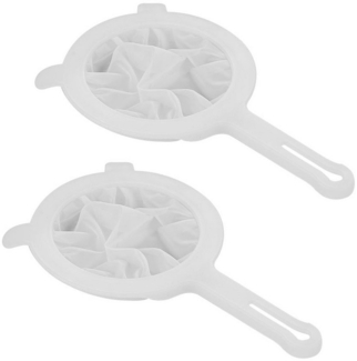 FELIXLEO Küchensieb Sieb Fein, 400 Mesh Haarsieb Nylon Sieb Mit Griffen Küchensieb, (2-St)