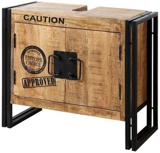 Waschbeckenunterschrank 68x57cm 'Troja' Mango & Metall