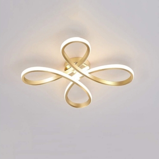 Goeco Deckenleuchte LED Deckenleuchte, dimmbares Kreativlicht, Blütenblatt Design, gold