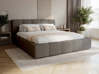 Compleo Polsterbett modern und elegant, Designerbett, Wolkenbett LARAS (TOPSELLER Stauraumbett MADE IN EU), mit Bettkasten und Lattenrost