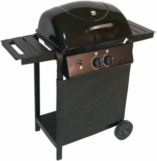 Garden Pleasure Gasgrill, 2 flammig Schwarz Grill BBQ Garten Terrasse Outdoor