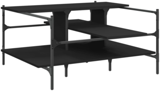 Couchtisch, Sofatisch Schwarz 100x100x48,5 cm Holzwerkstoff