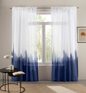 Bruno Banani Gardine Nevalla (1 St), Multifunktionsband, halbtransparent, Baumwolle, Schal mit Farbverlauf, moderner Hingucker, Vorhang, jedes Zimmer