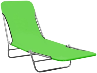 vidaXL Klappbare Sonnenliegen 2 Stk. Stahl und Stoff Grün 310343