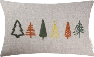 Tom Tailor Zierkissenhülle Xmas Forest natur-rost-grün 30x50 cm