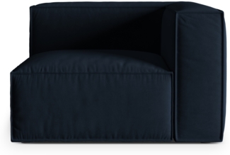 Micadoni Eckmodul Nuria 1-Sitzer Samt Dunkelblau