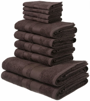 my home Handtuch Set Vanessa, 10-tlg Handtuch-Set, in Standard- und Premium-Qualität, weich, Walkfrottee (Set, 10-St), 100% Baumwolle, Duschtücher, Handtücher, Gästetücher, mit Bordüre