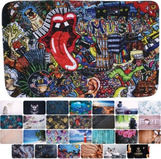 Sanilo Badematte mit Motiv, viele schöne Badteppiche zur Auswahl, rutschhemmend beschichtet, waschbar, schnelltrocknend, Polyester, rechteckig, sehr weich, hochwertig & modern, 50 x 80 cm oder 70 x 110 cm