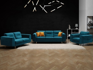 Beautysofa Polstergarnitur VENEZIA Die Lieferung beinhaltet Beiträge zur Wohnung, (Sessel + 2-Sitzer Sofa + 3-Sitzer Sofa im modernes Design), mit Metallbeine, Couchgarnituren aus Velours