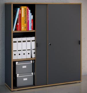 VCM Aktenschrank Büroschrank Aktenschrank Schiebetüren Salia 3fach (1-St)