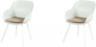 Hartman Le Soleil Element Dining Stuhl weiß inkl. SEAQUAL Sitzkissen taupe