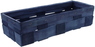 Schale gefärbt blau Deko Aufbewahrung Obstschale Tisch Korb Erntekorb 36cm