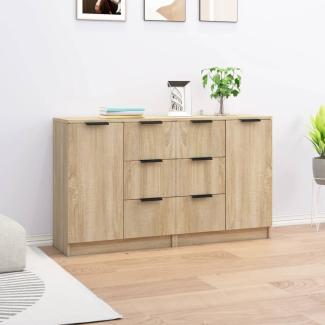 Sideboards 2 Stk. Sonoma-Eiche 60 x 30 x 70 cm Holzwerkstoff [3115790]