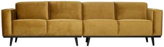 BePureHome Statement 4-Sitzer Velvet Honiggelb