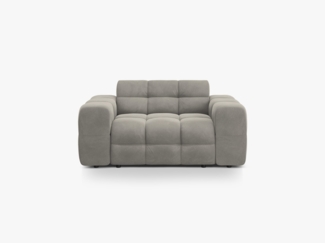Micadoni Sofa Kendal 2-Sitzer Samt Magic Velvet Dunkelgrau