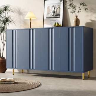 Flieks Sideboard (1 St, 140x40x85,9 cm, verstellbare Ablage), Aufbewahrungsschrank Küchenschrank mit 4 Türen Kommode