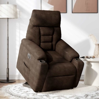 vidaXL Relaxsessel mit Aufstehhilfe Elektrisch Braun Mikrofasergewebe 3303100
