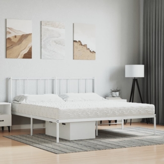 vidaXL Schaumstoffmatratze Weiß 160x200 cm Härtegrad H2 H3 356346