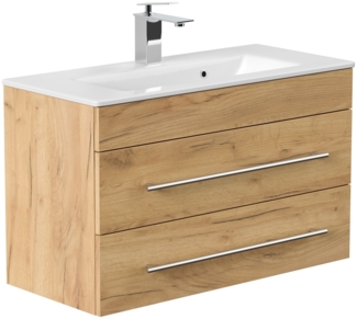 Badmöbel Mars 800 SlimLine SoftClose eiche gold : Eiche Gold
