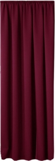 JEMIDI Gardine Vorhang blickdicht, 140x245 cm, Kräuselband, bordeaux, (1 St)