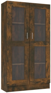 vidaXL Vitrinenschrank Räuchereiche 82,5x30,5x150 cm Holzwerkstoff 815117