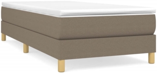 vidaXL Boxspringbett mit Matratze Taupe 90x190 cm Stoff 3144139
