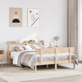 vidaXL Massivholzbett ohne Matratze 150x200 cm Kiefernholz 3306621