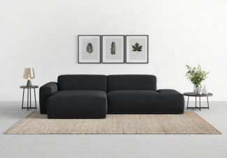 TRENDMANUFAKTUR Ecksofa Braga, mit hochwertigem Kaltschaum, L-Form, in Cord erhältlich, modernes Sofa, Couch mit hohem Sitzkomfort, 275/72/160 cm (B/H/T)