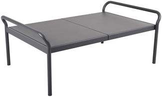 Gartencouchtisch Sling aus Aluminium, modern, pulverbeschichtet, anthrazit, 135x85x52 cm