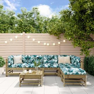 vidaXL 7-tlg. Garten-Lounge-Set mit Kissen Imprägniertes Kiefernholz 3185982