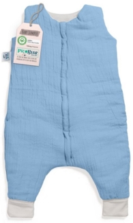pic Bear Baby Jumper Schlafoverall Gr. 80 cm, airy blue Musselin, 80 : airy blue Musselin