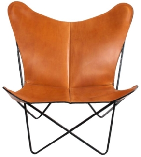 TRIFOLIUM Chair - Premiumsessel Stahl schwarz, Haselnuss