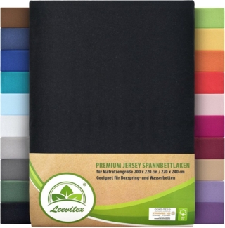 leevitex® Spannbettlaken Premium 195, Gummizug: Rundum, blickdicht, Anti-Pilling, 97% Baumwolle, 3% Elasthan, 40 cm Steg