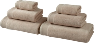 OTTO home Handtuch Set Fenya, flauschig und weich, Premium Handtücher, 550 gr/m², Walkfrottier (Set, 6-St), mit Bordüre, Set, 100% Baumwolle, Hotel-Qualität, 5 Jahre Garantie