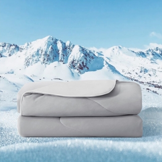 Elemuse Sommerbettdecke Kühldecke, Sommerdecke, Selbstkühlende Atmungsaktive Leichte Decke, Füllung: 30% Lenzing Tencel und 70% Polyester (63% Polyester und 37% SORONA), Kühlfaser Wohndecke für Sommer, OEKO-TEX®