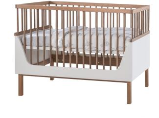 Kidsmill Sepp Babybett Weiß / Buche 60 x 120 cm