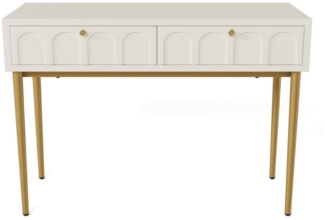 i@home Schminktisch mit 2 Schubladen 76.5cm Höhe,Schlafzimmer Highboard Weiß Sideboard (1-Set), Bis 45 kg belastbar, 76.5 x 100 x 45 cm, Weiß