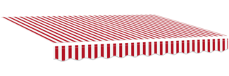 vidaXL Markisen-Ersatzstoff für 3.5x2 m Rahmen Rot und Weiß 42000500