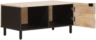 vidaXL Couchtisch Weiß 80 x 50 x 40 cm Massivholz Mango 4017868