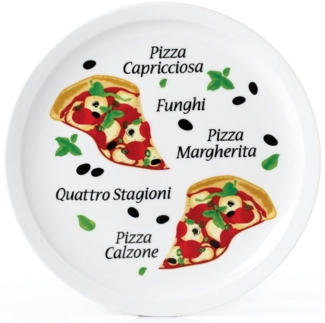 van Well Pizzateller Margherita, (6 St), Porzellan, spülmaschinen- und mikrowellengeeignet, Ø 30 cm