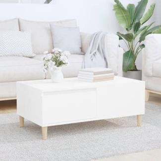 vidaXL Couchtisch Weiß 90x50x36,5 cm Holzwerkstoff 821108
