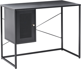 Schreibtisch HARJO Schwarz 100 cm 50 cm mit Stauraum