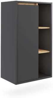 Midischrank Viola Grau/Artisan 50 x 86 cm mit offenen Regalen Vicco