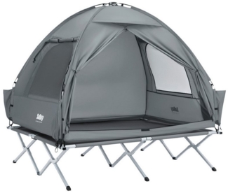 SoBuy Feldbett OGS32 Feldbett mit Zelt 1/2 Personen 7in1 Wurfzelt mit Luftpumpe,Campingzelt