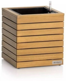 Lechuza® Pflanzkübel Pflanztopf PALO Natural Wood 35 low (Komplettset)