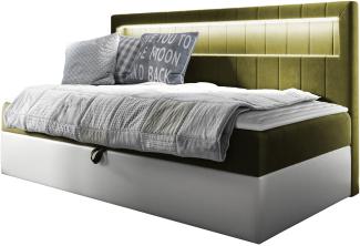 Boxspringbett 'Gladino Junior 2' grün 80x200 cm