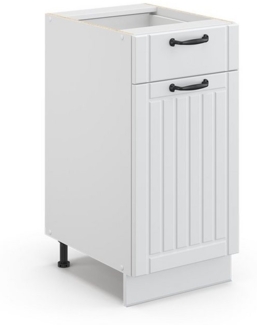 Vicco Midischrank Weiß Landhaus 40 x 82 cm ohne Arbeitsplatte, Fame-Line