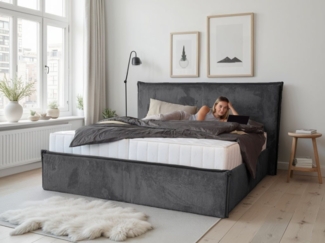 COLLECTION AB Polsterbett Marla erhältlich in der Breite 180x200 cm, mit Cordstoff bezogen, wahlweise mit Lattenrost und King-Matratze (28cm)