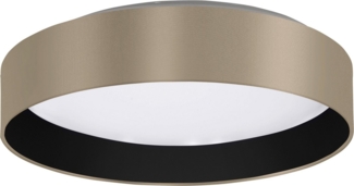 my home LED Deckenleuchte Juria, CCT - über Fernbedienung, LED fest integriert, Neutralweiß, Warmweiß, Deckenlampe Ø38 x H9 cm mit Textil-/Stoffschirm, CCT, Fernbedienung