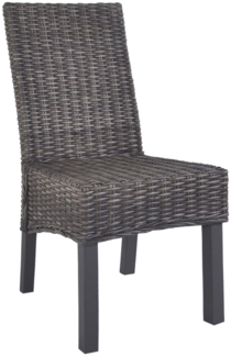 vidaXL Esszimmerstühle 4 Stk. Braun Kubu Rattan und Mangoholz 275467